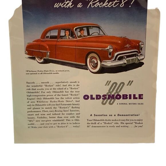 Vintage Oldsmobile 88 Rocket 8 Oldsmobile 88 Ad Advertisement - Picture 3 of 4